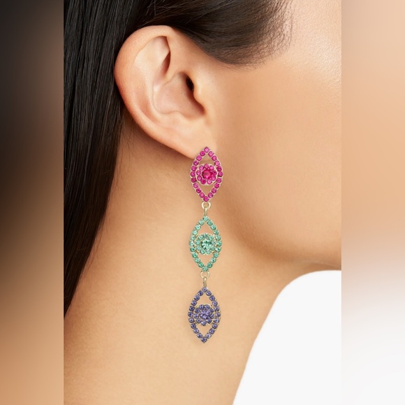 Baublebar Pavé Evil Eye Drop Earrings - Picture 2 of 3